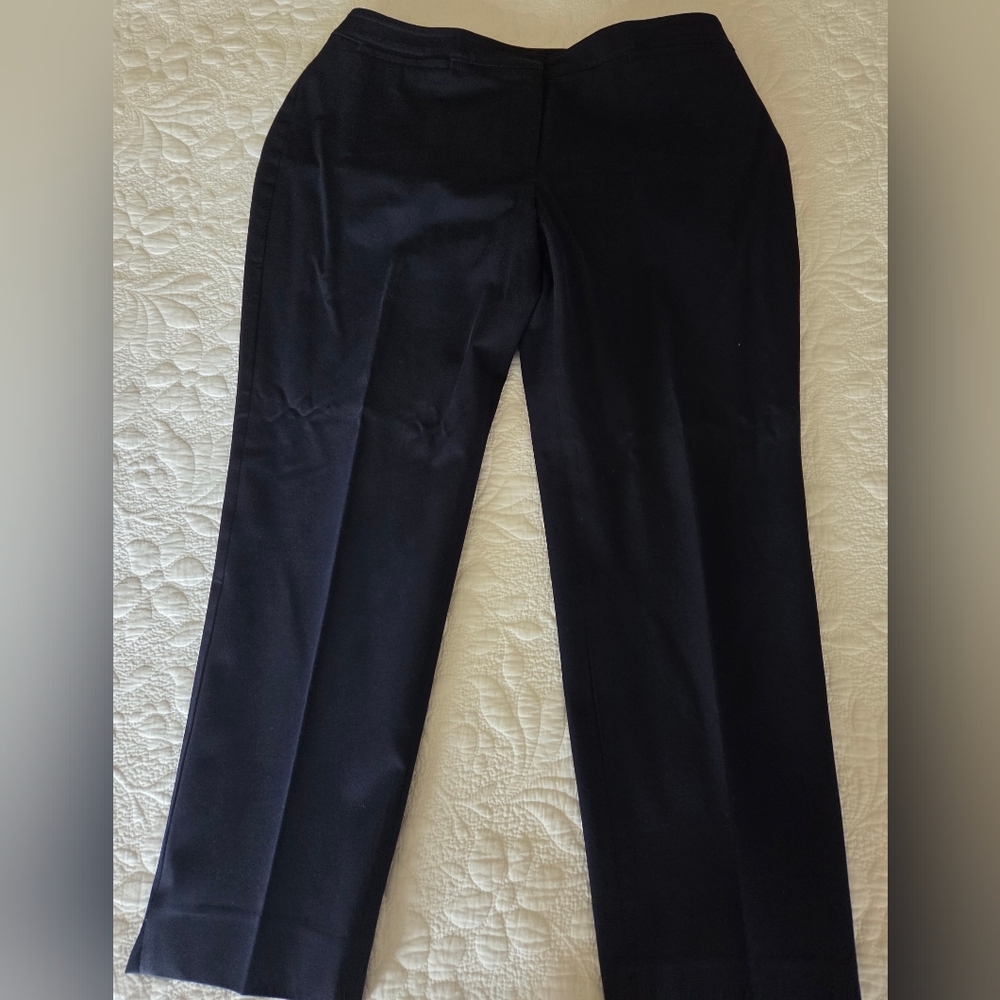 Talbots Navy Hampshire Straight Leg Ankle Pants